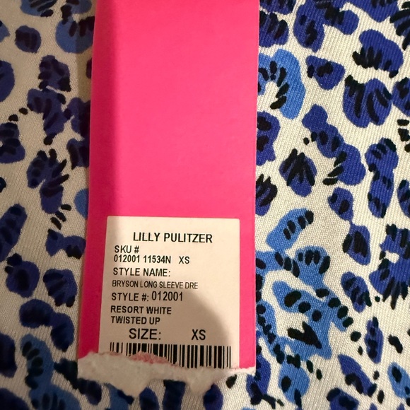 NWT - Lilly Pulitzer Bryson Long Sleeve Dress - Resort White Twisted Up. Size XS - Picture 15 of 16